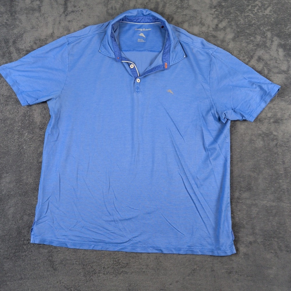 Tommy Bahama Men's Blue Size XXL Cotton Blend Golf Polo Shirt